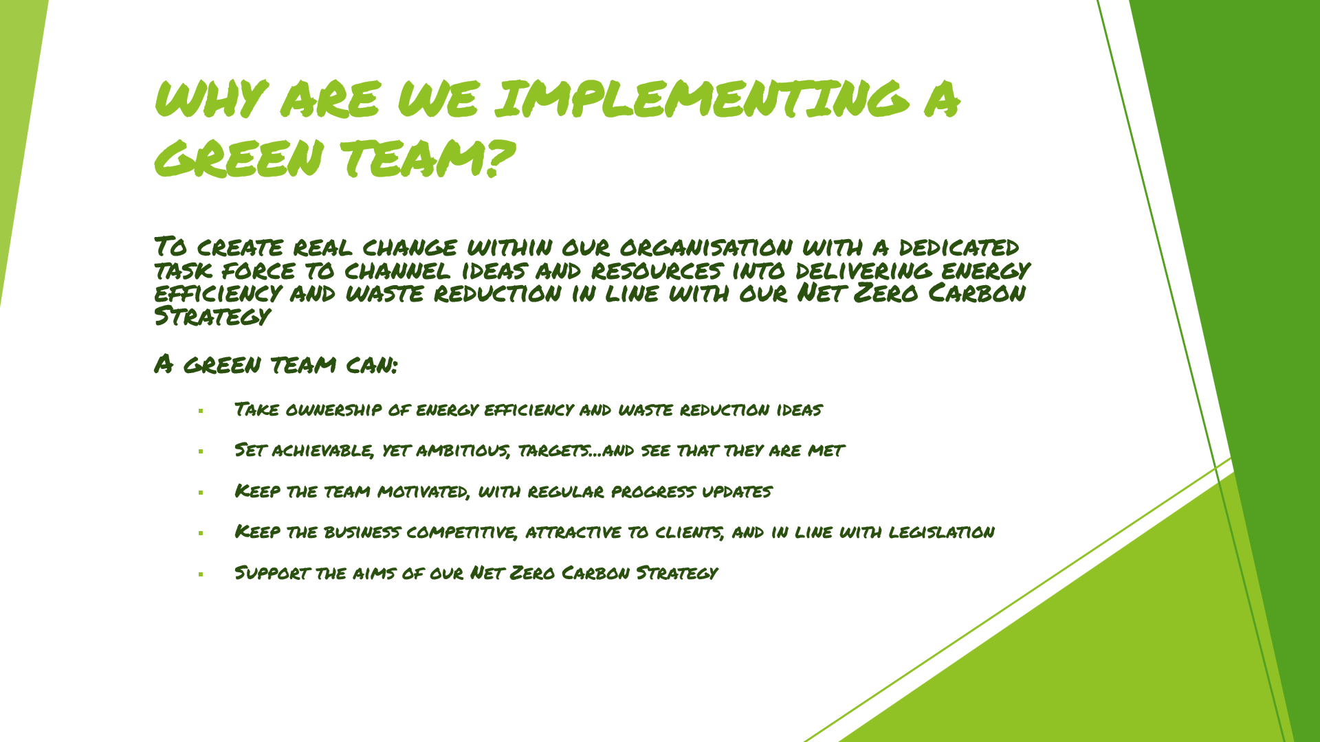 03 Why Are We Implementing A Green Team